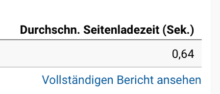 durchschnittliche ladezeit