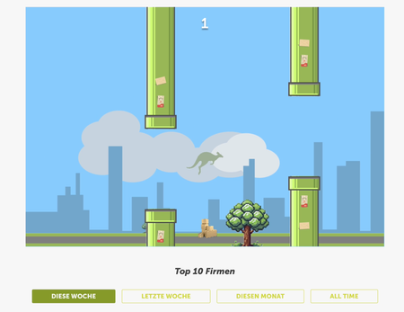 Flappy Känguru Gewinnspiel - Projekt Vorschau