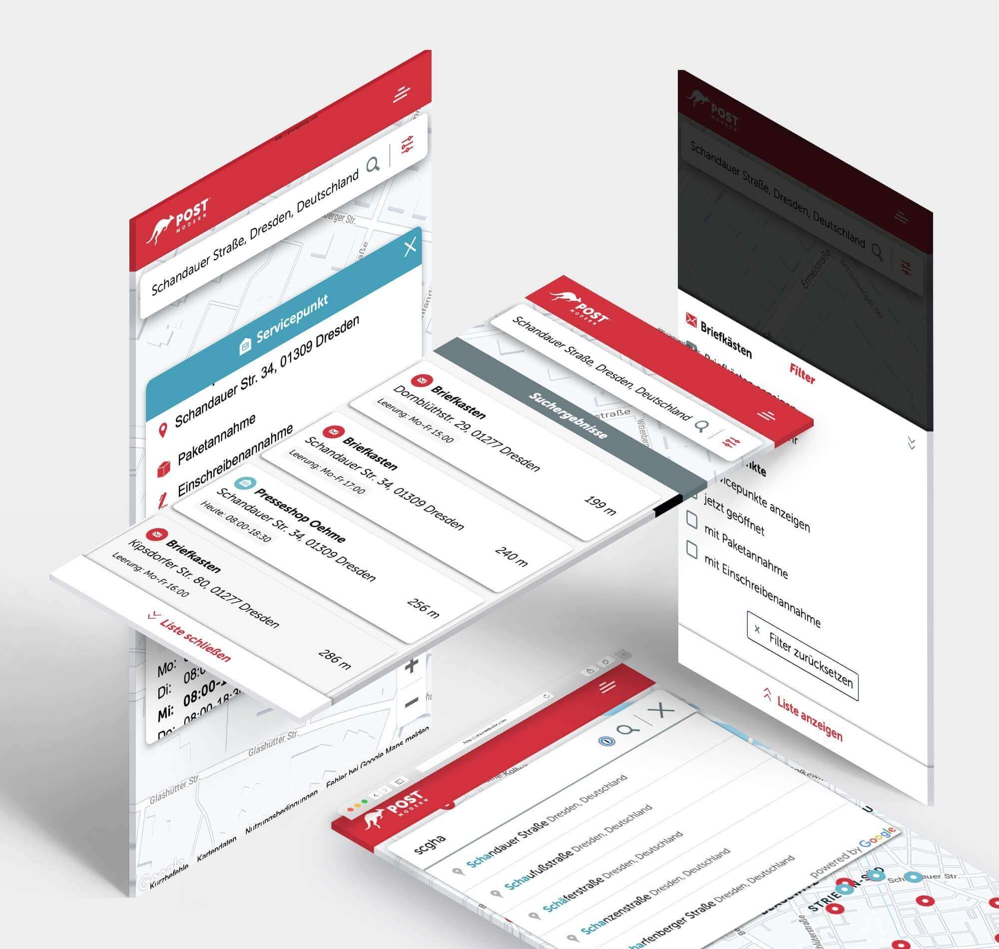 Filteransicht des PostModern-Standort-Plugins im WordPress-Backend