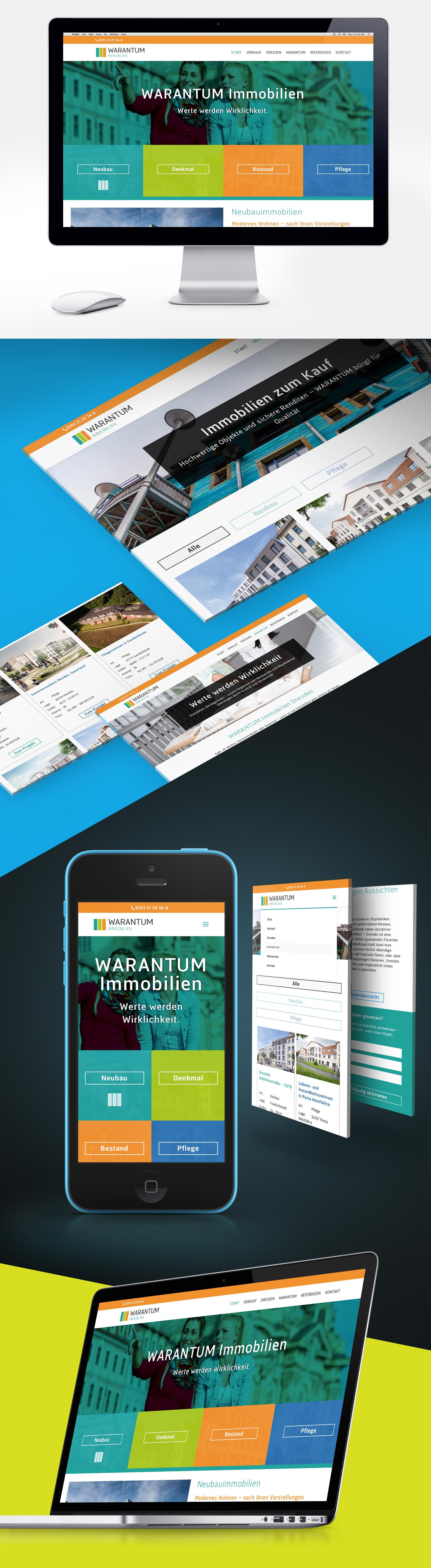 Web- und Markenentwicklung für die WARANTUM Immobilien GmbH
